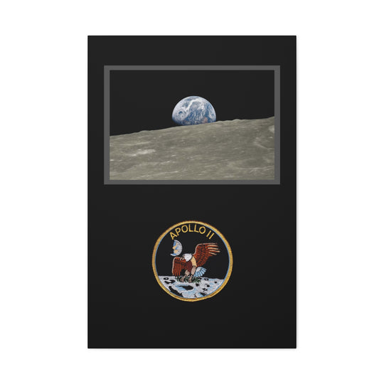 Apollo 11 Earthrise– Aviation Canvas Wall Art | Pilot & Airport Artwork