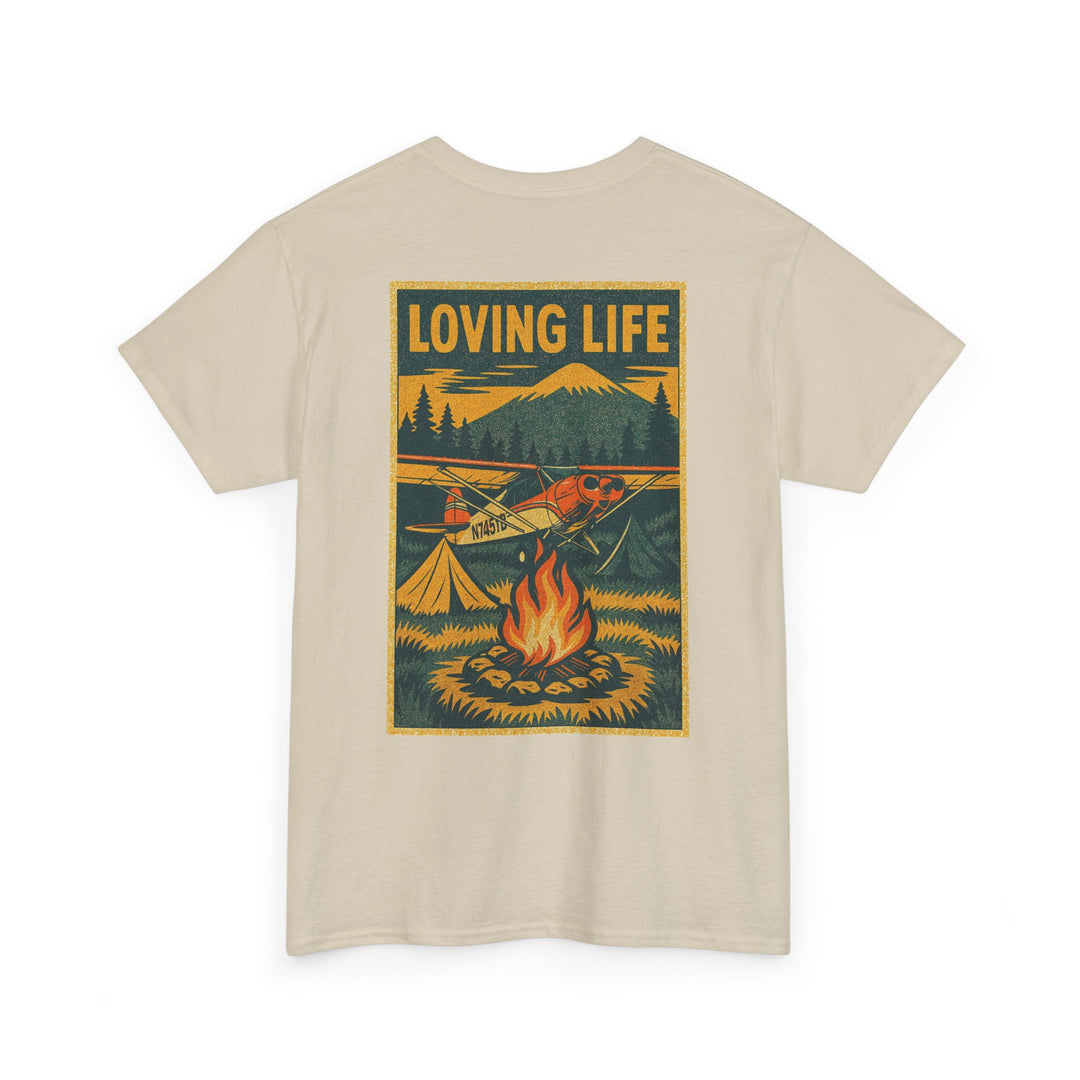 Loving Life Camping Aviation Graphic T-Shirt