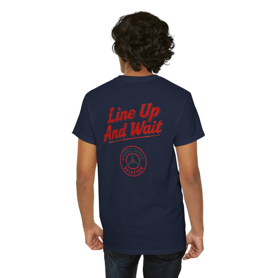 Line Up and Wait – Aviation Graphic Tee