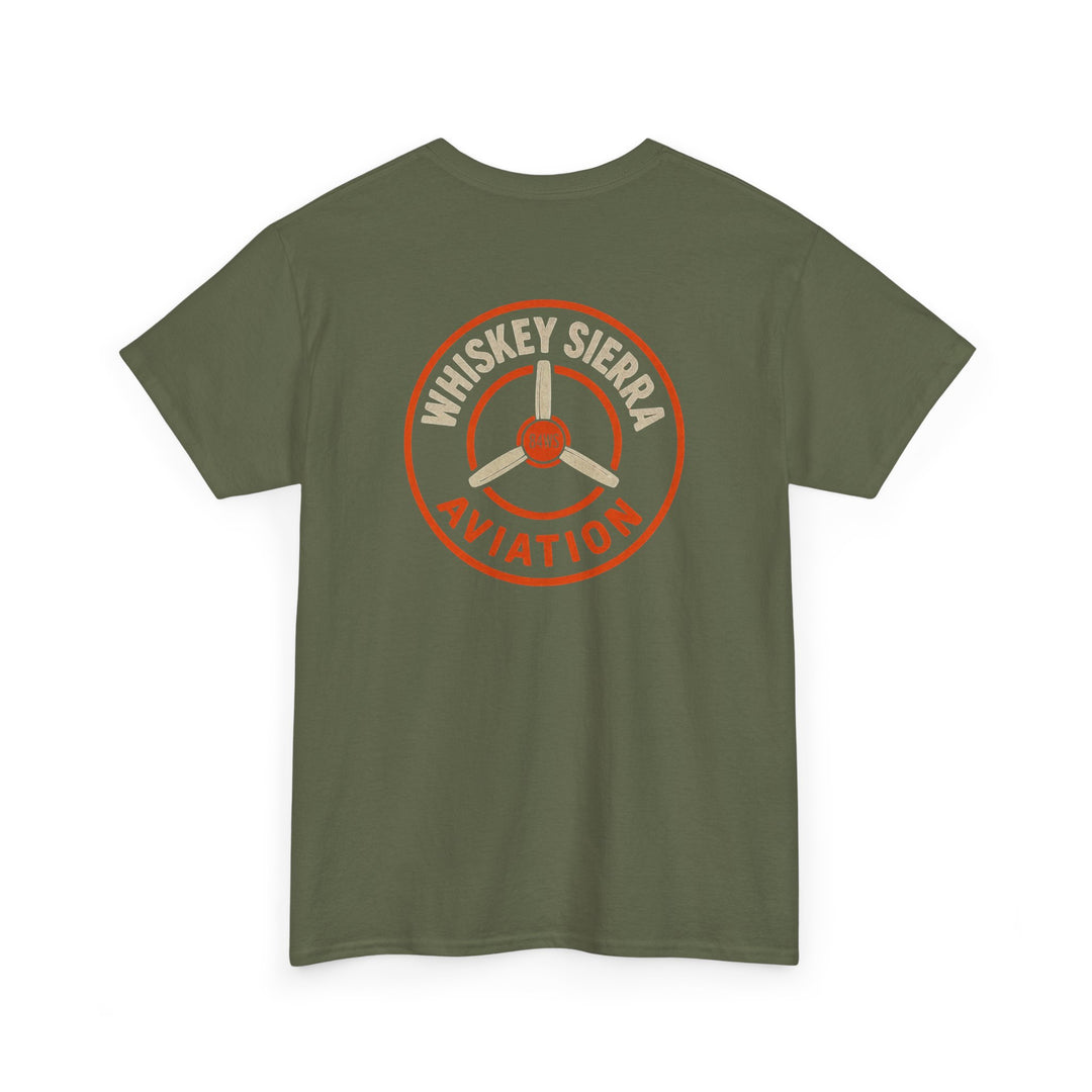 Orange Aviation Logo T-Shirt — Whiskey Sierra Aviation Crew Tee