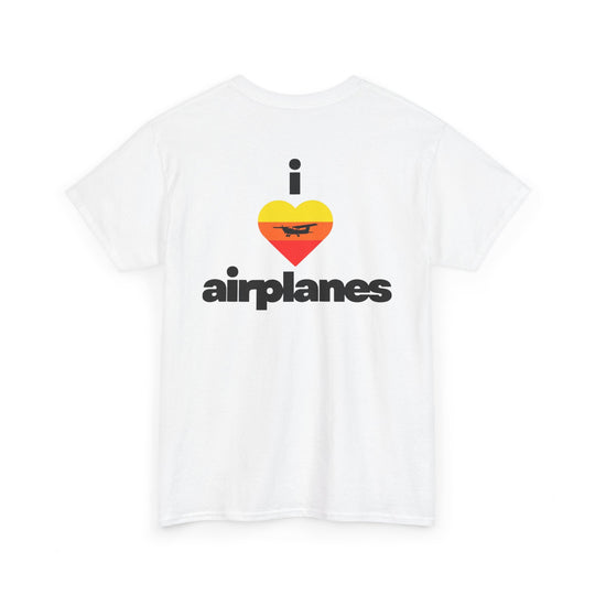 I Love Airplanes Aviation Graphic T-Shirt