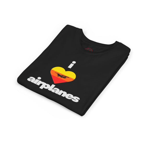 I Love Airplanes Youth T-Shirt