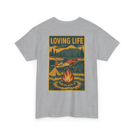 Loving Life Camping Aviation Graphic T-Shirt