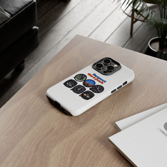 Respect Aviation Phone Case — Pilot Instrument Panel Design