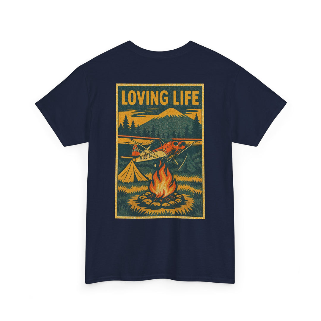 Loving Life Camping Aviation Graphic T-Shirt