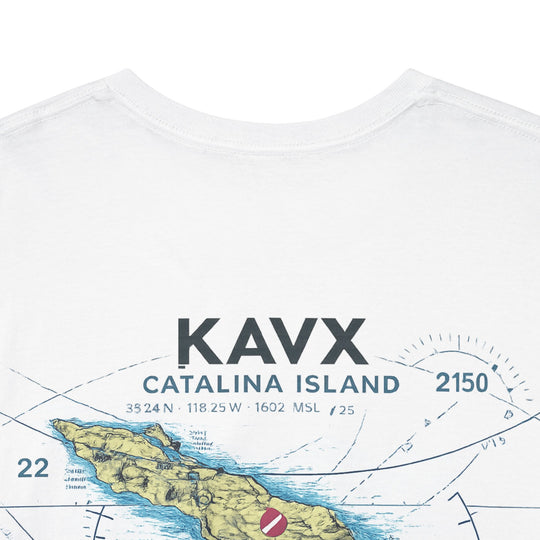 Catalina Island KAVX “Airport in the Sky” Map – Graphic Tee