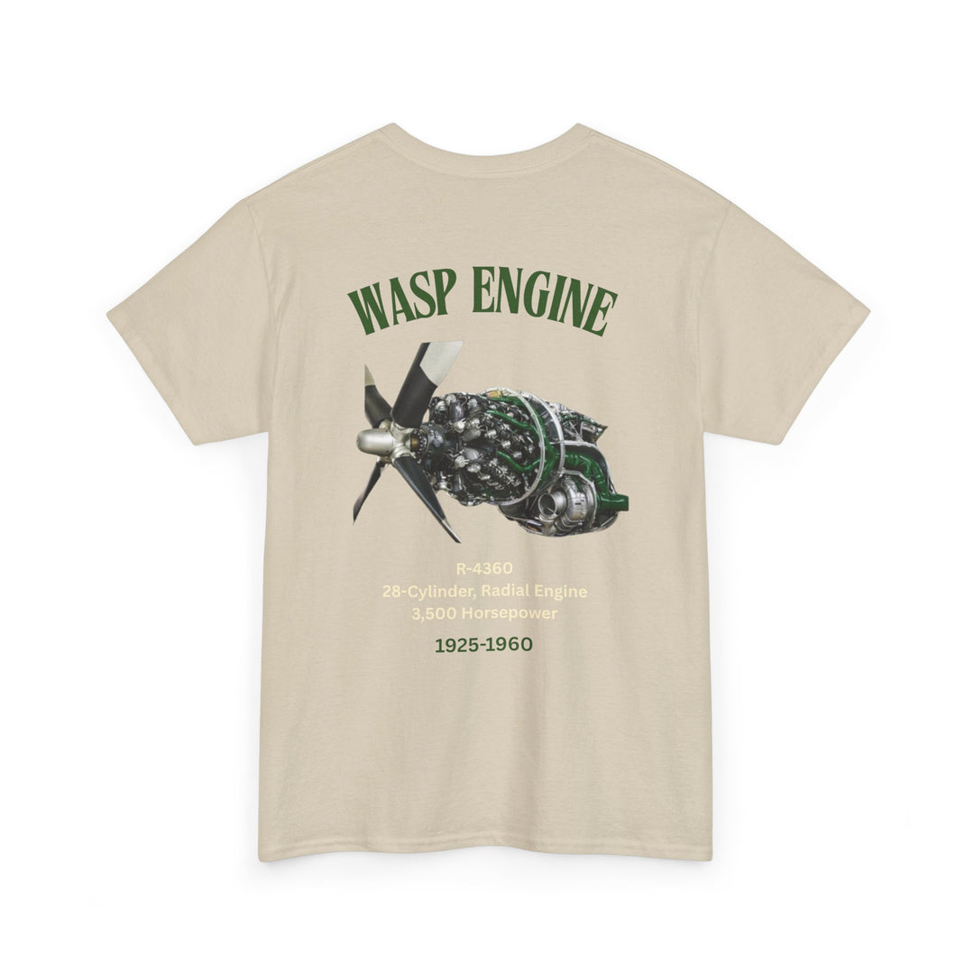 Pratt & Whitney R-4360 “Wasp Major” Radial Engine Aviation Graphic T-Shirt
