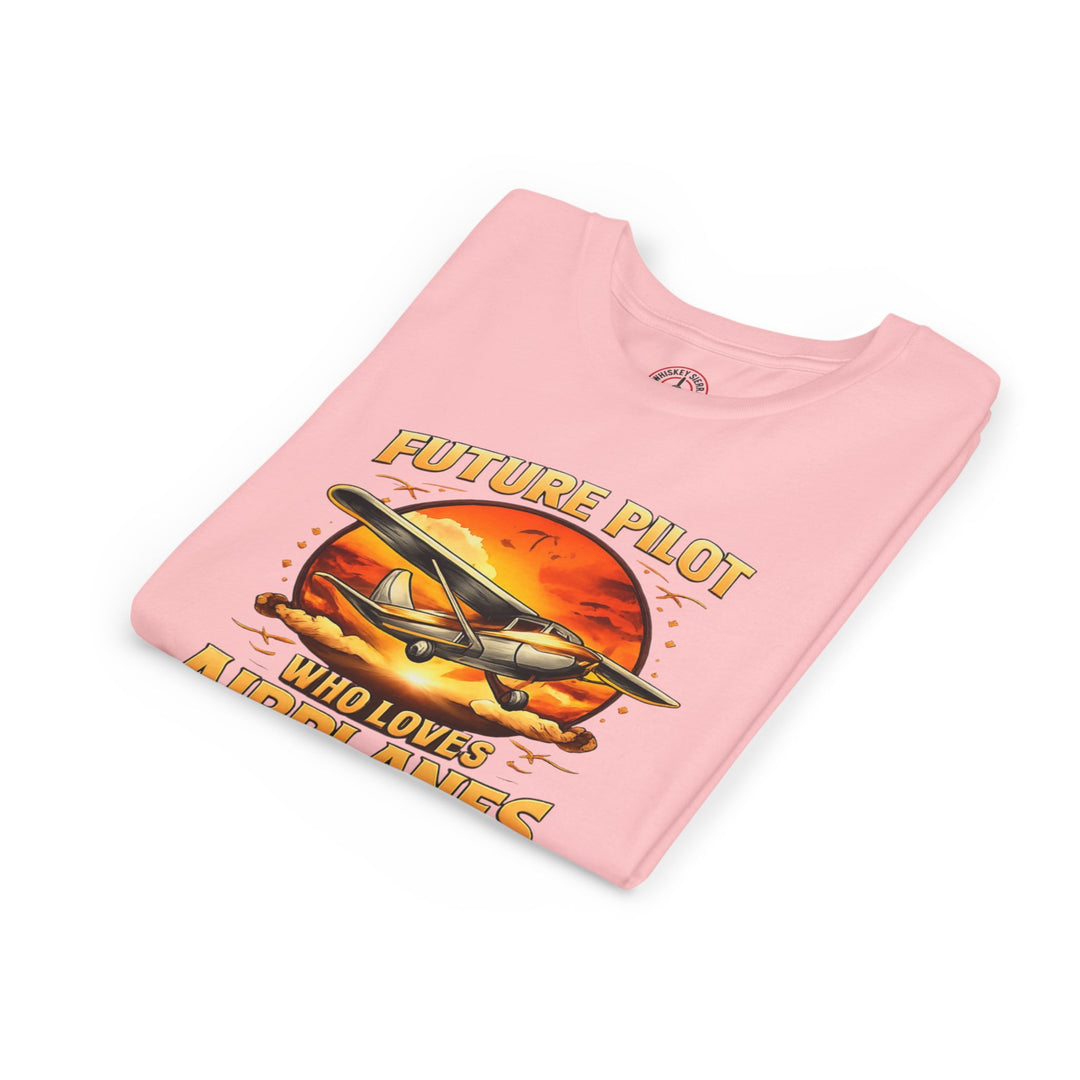 Future Pilot Who Loves Airplanes Youth T-Shirt