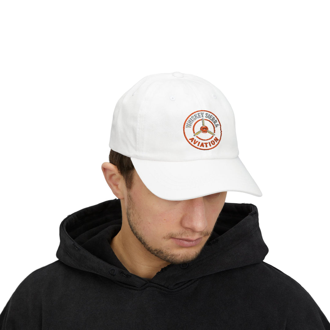 Aviation Embroidered Dad Cap — Vintage Pilot Logo Hat