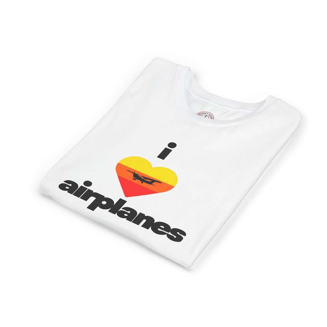 I Love Airplanes Youth T-Shirt