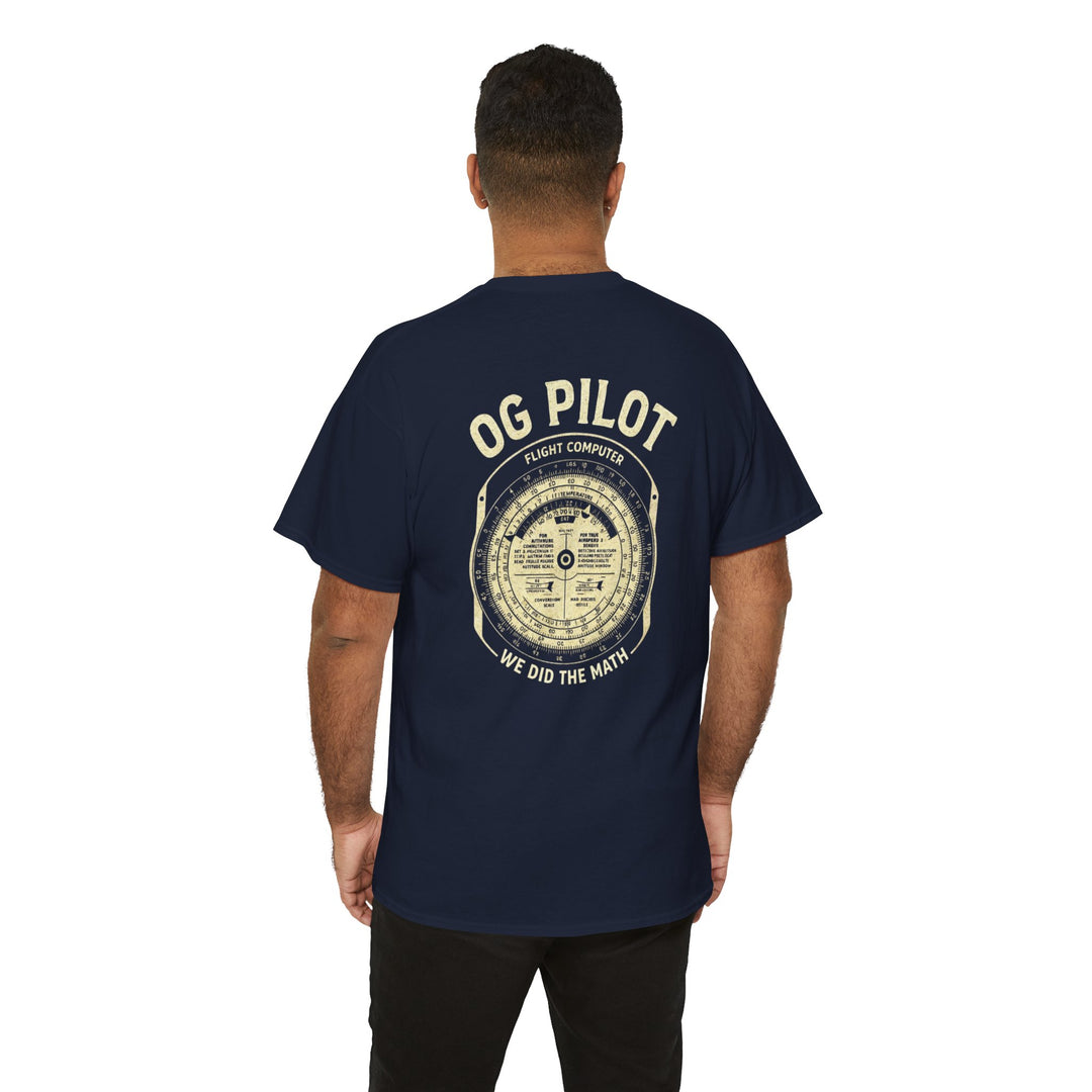 OG Pilot Vintage Flight Computer Aviation Graphic T-Shirt