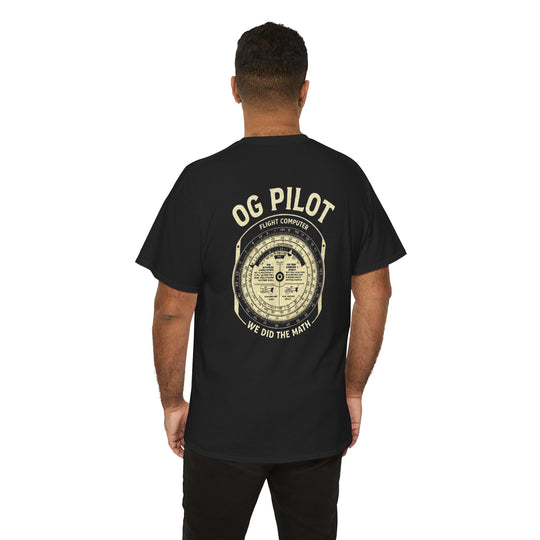 OG Pilot Vintage Flight Computer Aviation Graphic T-Shirt