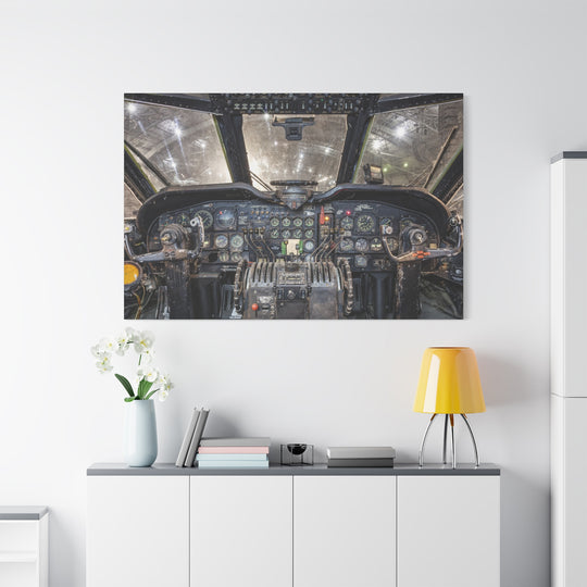 Douglas C-124 Globemaster II – Vintage Aircraft Instrument Panel Wall Art