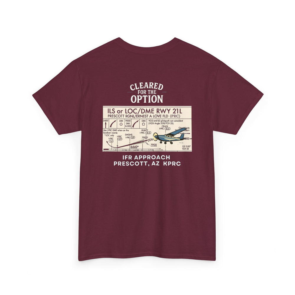 Cleared for the Option Aviation Graphic T-Shirt – KPRC IFR Approach
