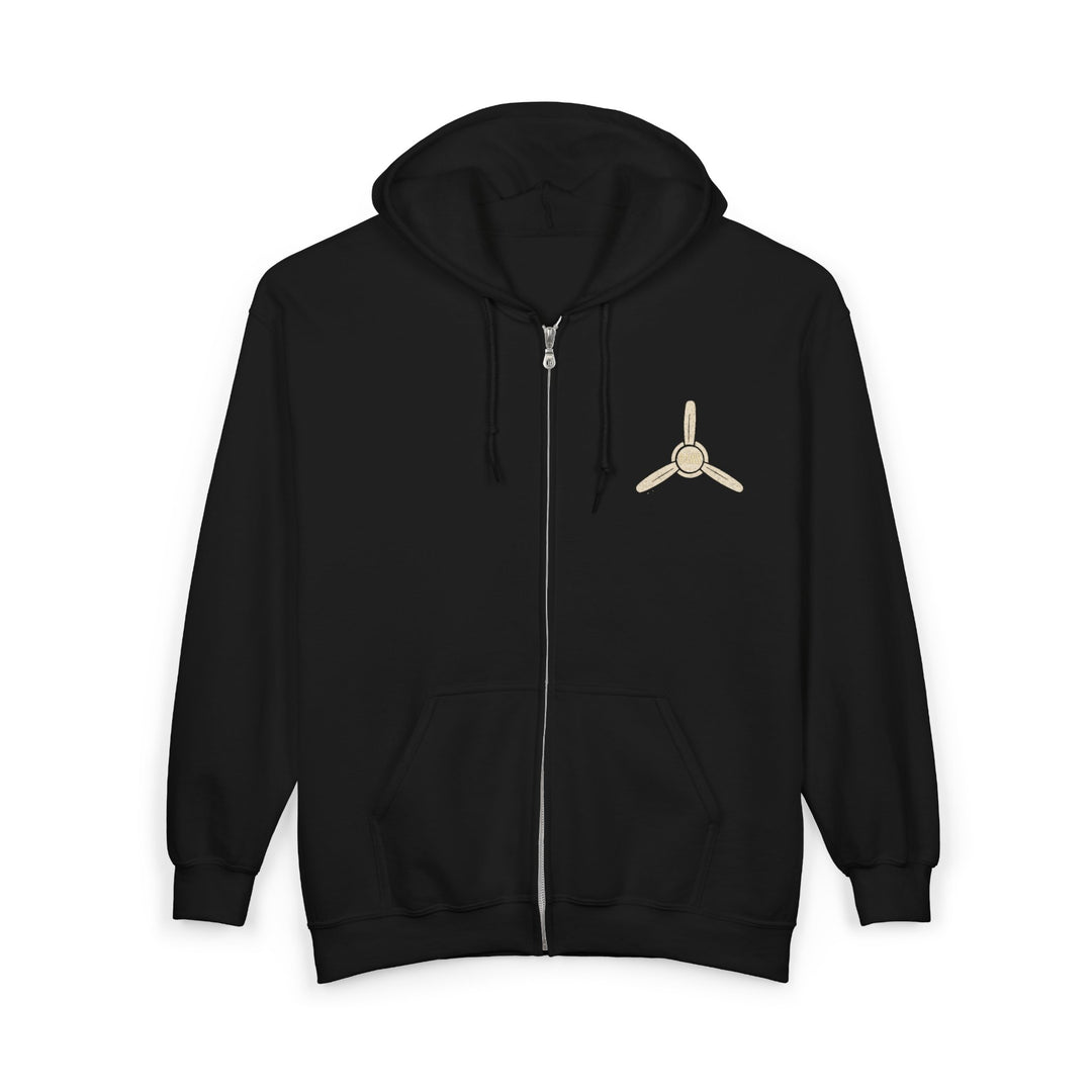 Whiskey Sierra Aviation Logo Zippered Hoodie