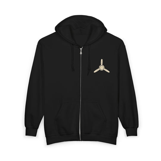 Whiskey Sierra Aviation Logo Zippered Hoodie