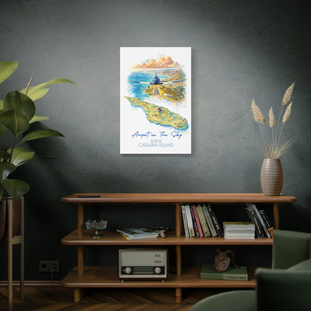 Catalina Island KAVX “Airport in the Sky” – Aviation Canvas Wall Art | Pilot & Airport Artwork