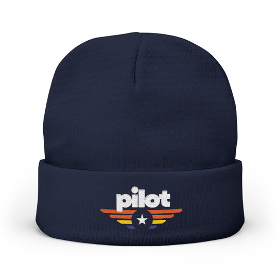 Pilot Embroidered Pilot Beanie - Vintage Wings Aviation Hat