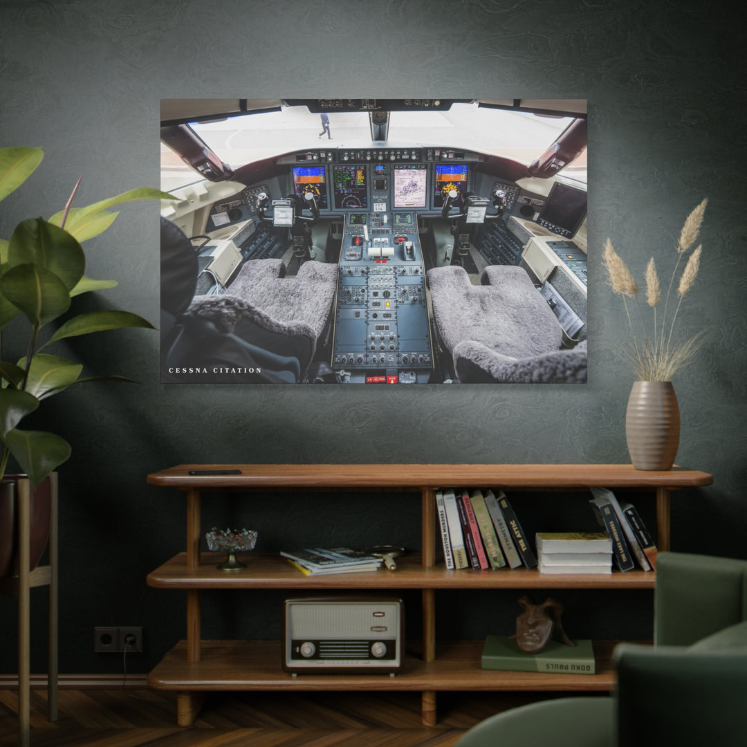 Cessna Citation Cockpit – Aviation Canvas Wall Art | Pilot & Airport Artwork
