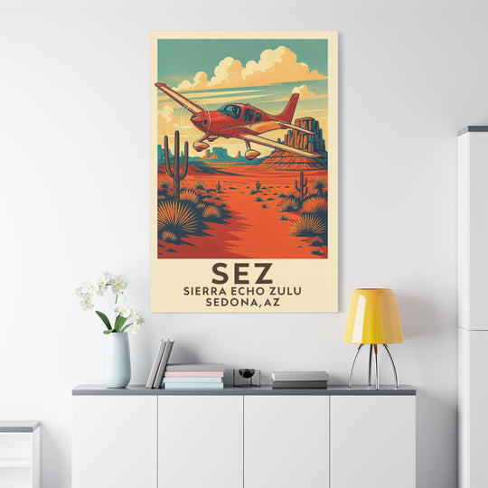 Sedona Desert SEZ – Aviation Canvas Wall Art | Pilot & Airport Artwork