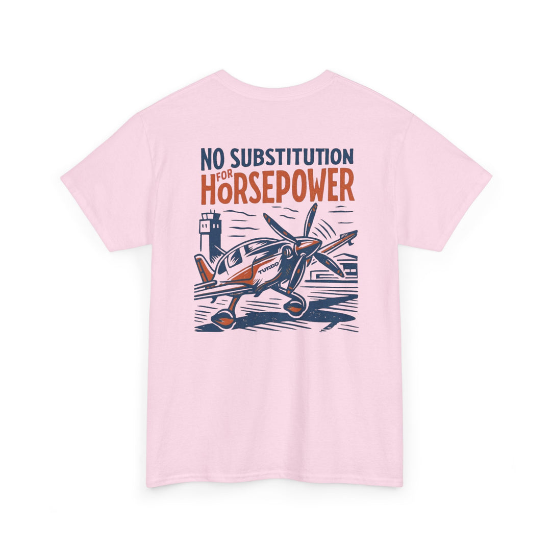 No Substitution for Horsepower Aviation Graphic T-Shirt