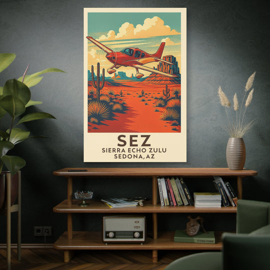 Sedona Desert SEZ – Aviation Canvas Wall Art | Pilot & Airport Artwork