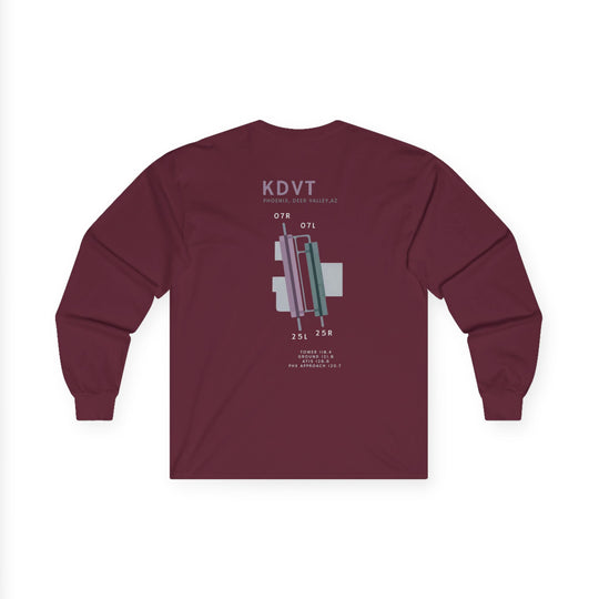 Deer Valley Airport Aviation Long Sleeve T-Shirt – KDVT Airfield Diagram