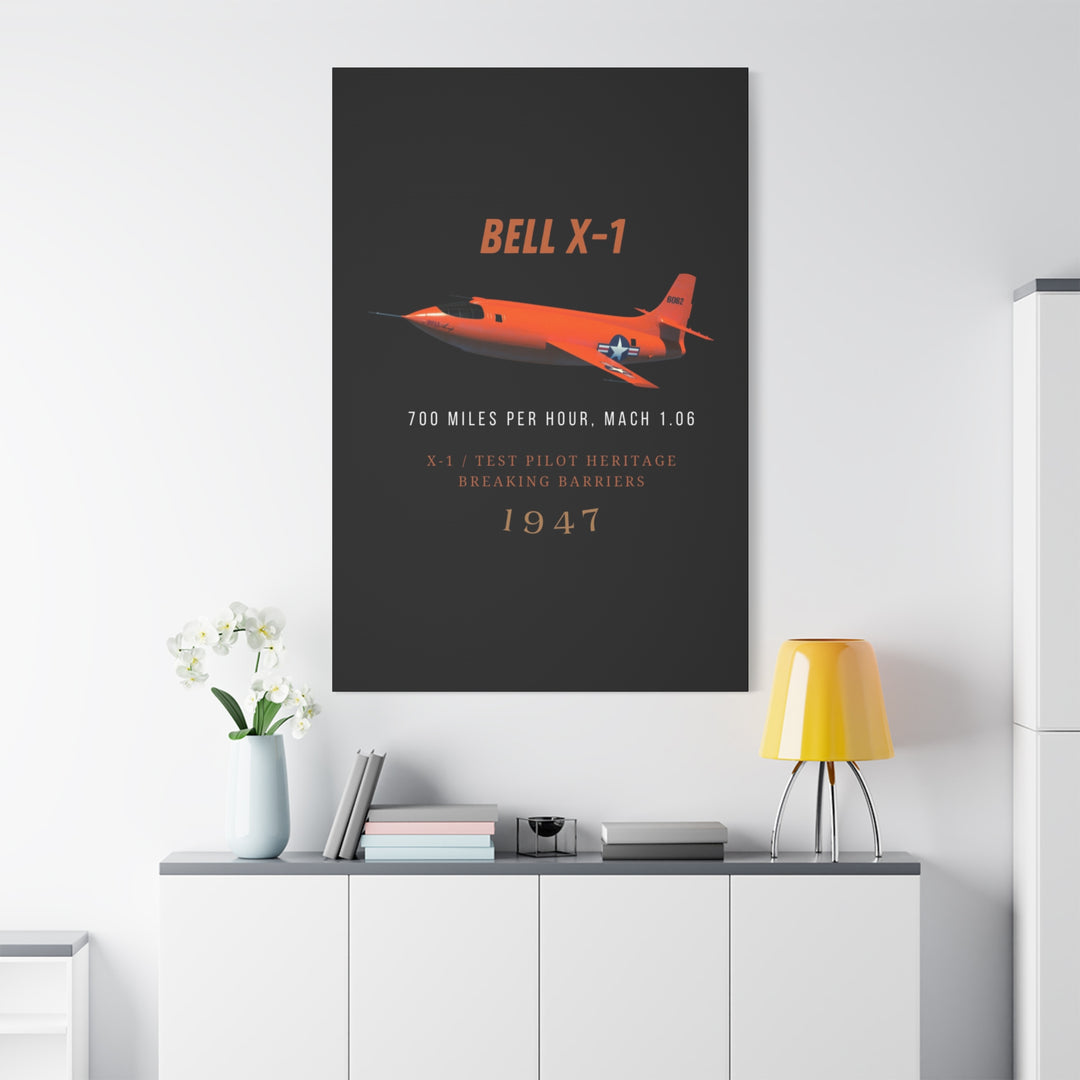 Bell X-1 Vintage Aircraft– Aviation Canvas Wall Art | Pilot & Airport Artwork
