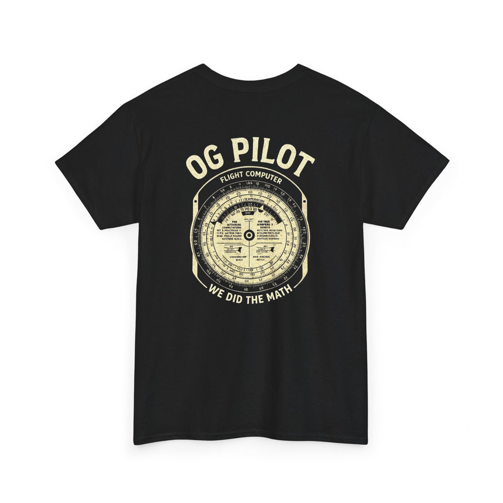 OG Pilot Vintage Flight Computer Aviation Graphic T-Shirt