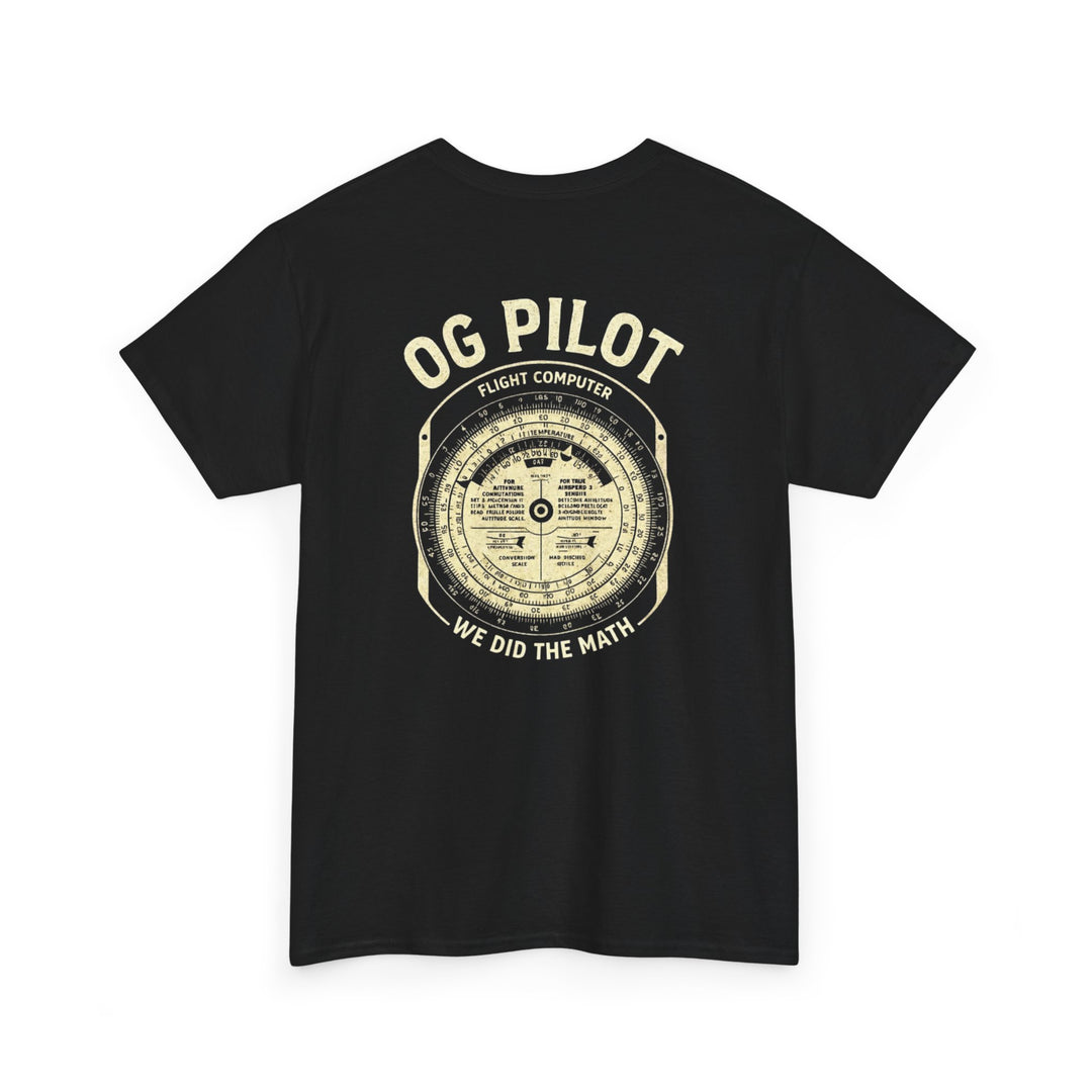 OG Pilot Vintage Flight Computer Aviation Graphic T-Shirt