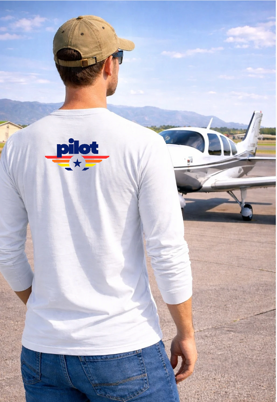 Pilot Wings Aviation Long Sleeve T-Shirt