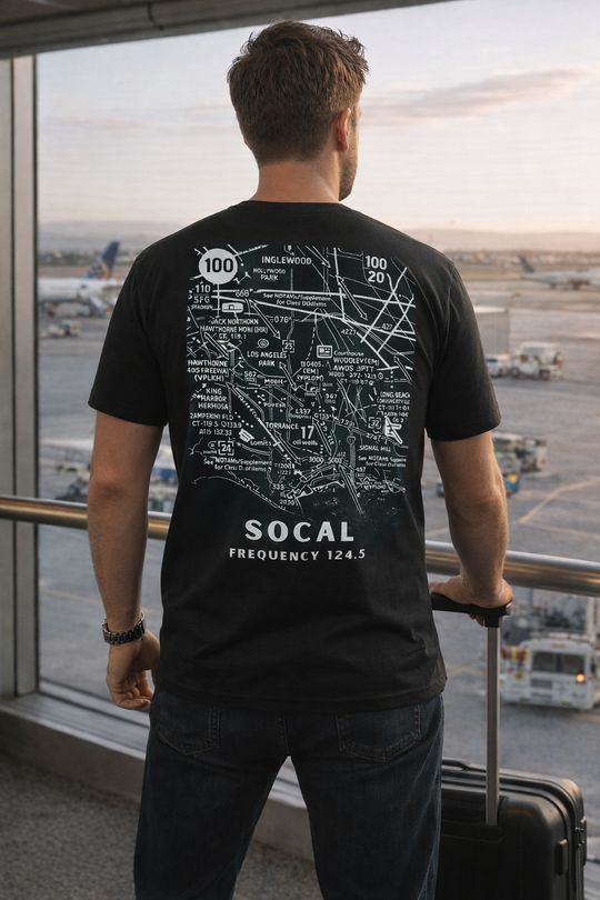 SoCal Airspace Aviation Graphic T-Shirt – Sectional Map