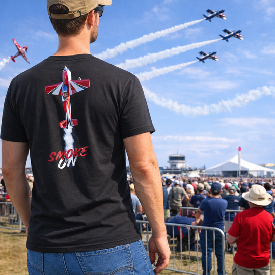 Aerobatic Aviation Graphic T-Shirt – Smoke On