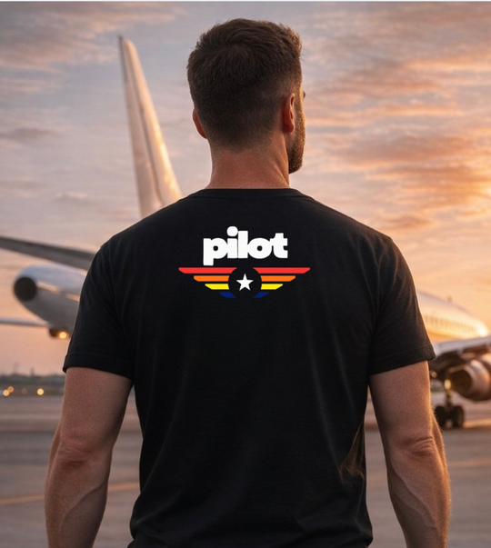 Pilot Wings Aviation Graphic T-Shirt