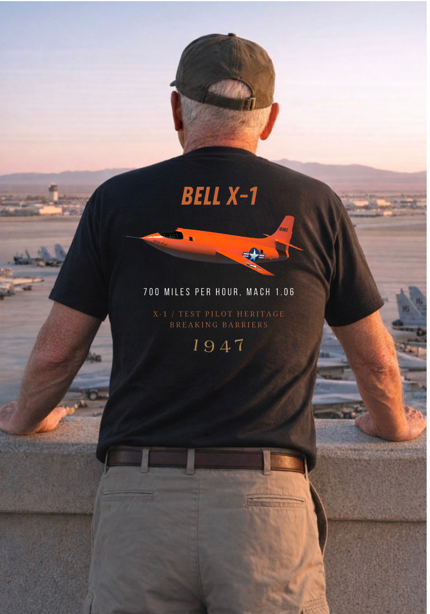 Bell X-1 Experimental Aircraft Aviation Graphic T-Shirt – Breaking the Sound Barrier