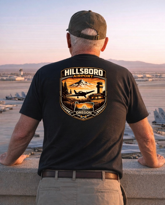 Hillsboro Airport Aviation Graphic T-Shirt – Oregon