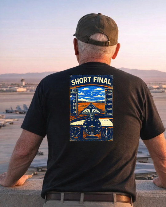 Short Final Aviation Graphic T-Shirt