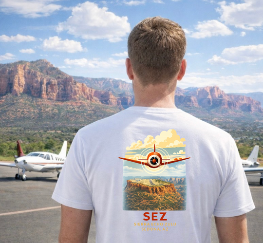 Sedona SEZ Vintage Aviation Graphic T-Shirt