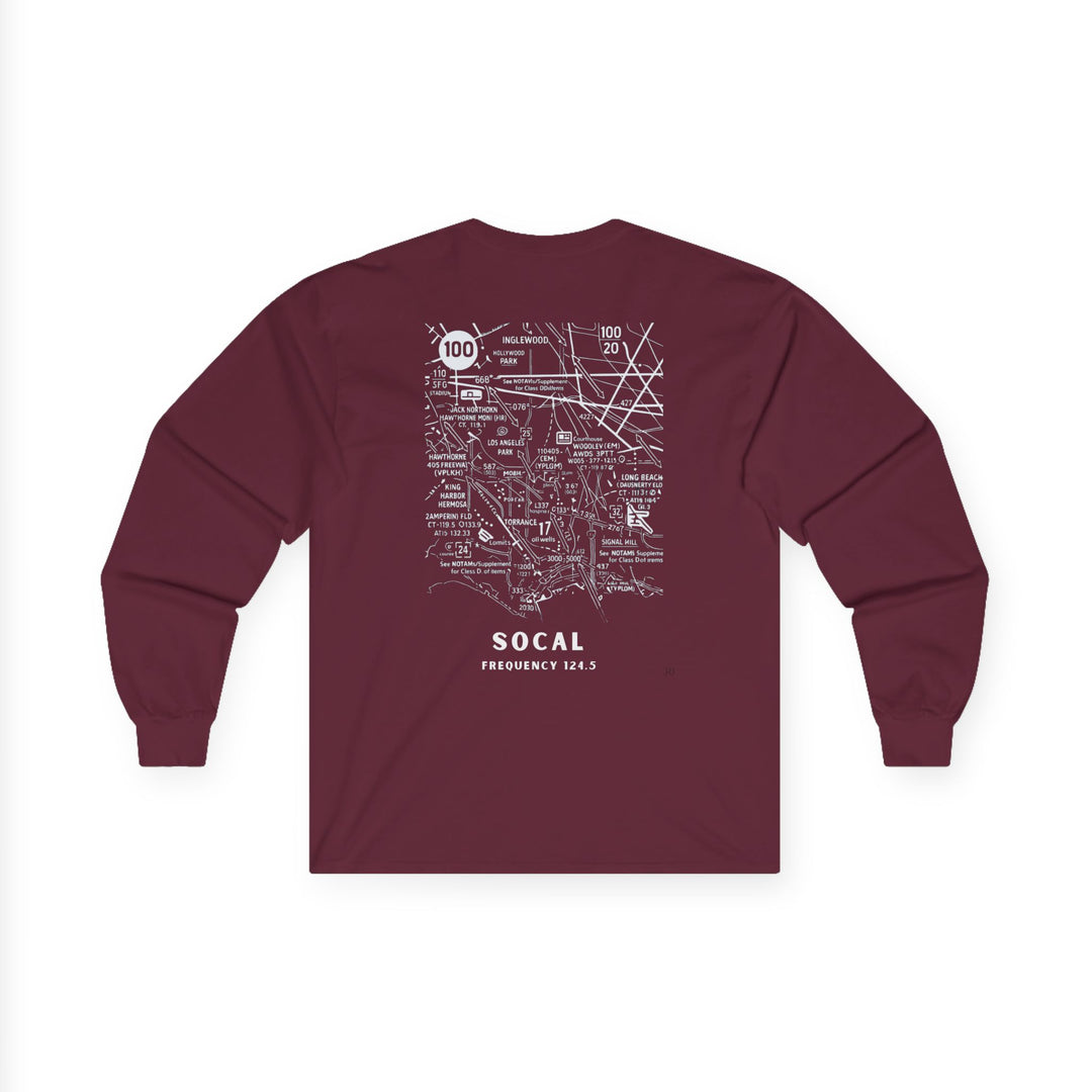 SoCal Airspace Aviation Long Sleeve T-Shirt – Sectional Map