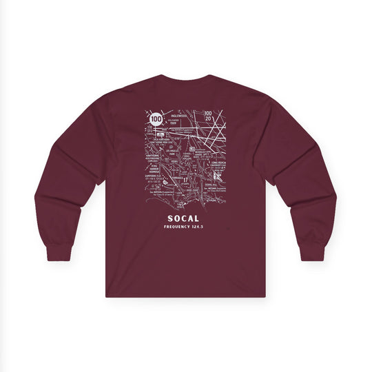 SoCal Airspace Aviation Long Sleeve T-Shirt – Sectional Map