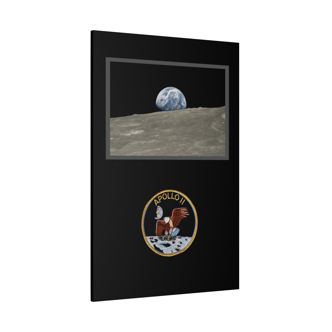 Apollo 11 Earthrise– Aviation Canvas Wall Art | Pilot & Airport Artwork