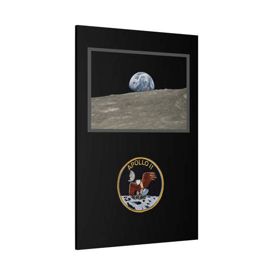 Apollo 11 Earthrise– Aviation Canvas Wall Art | Pilot & Airport Artwork