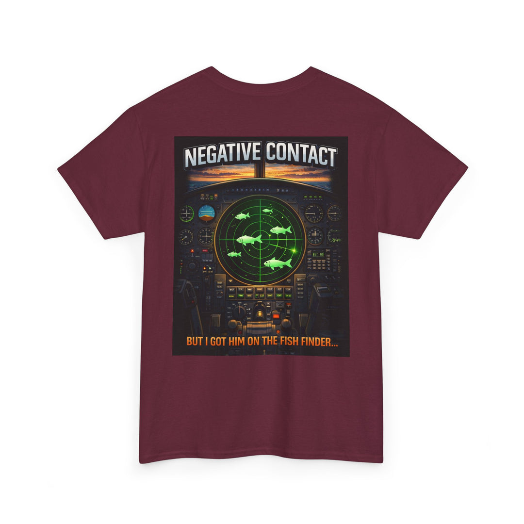 Aviation Humor Graphic T-Shirt – Radar “Negative Contact” Fish Finder