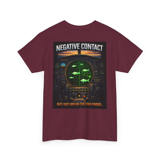 Aviation Humor Graphic T-Shirt – Radar “Negative Contact” Fish Finder