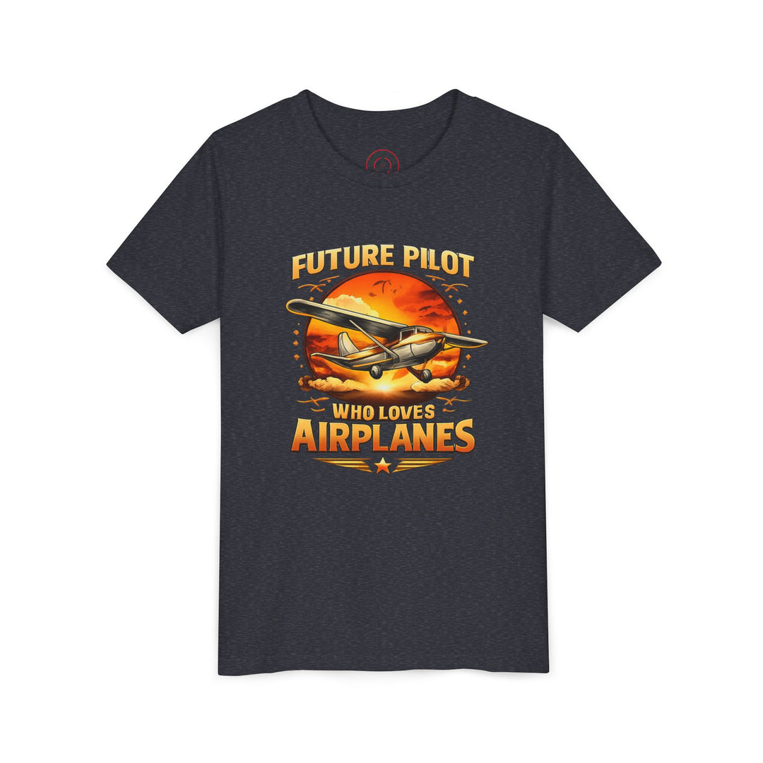 Future Pilot Who Loves Airplanes Youth T-Shirt