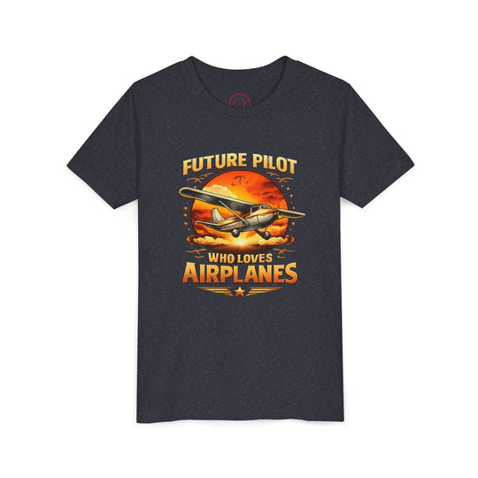 Future Pilot Who Loves Airplanes Youth T-Shirt