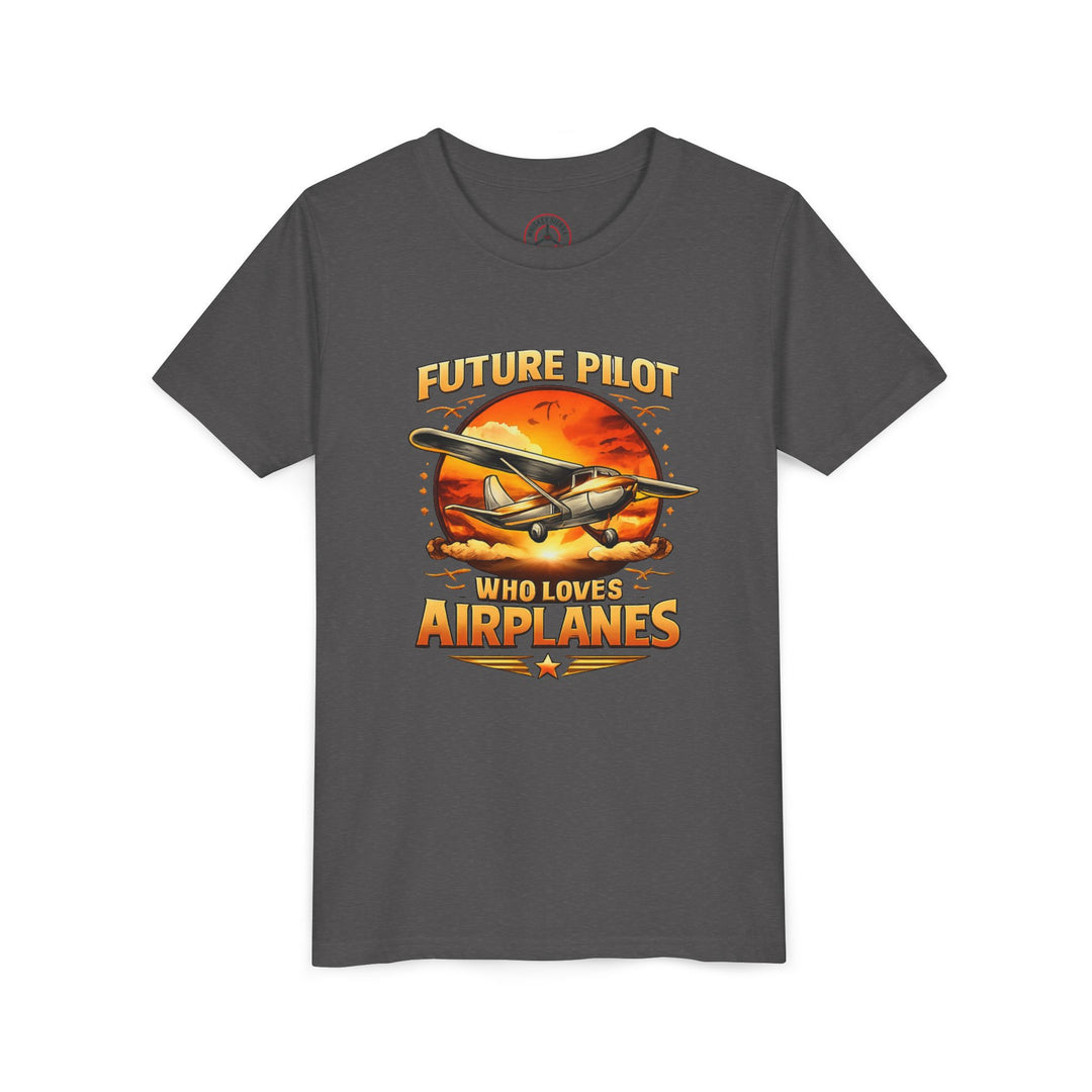 Future Pilot Who Loves Airplanes Youth T-Shirt
