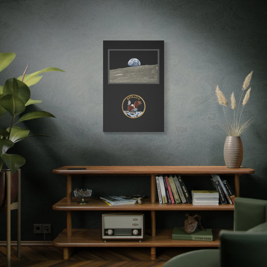 Apollo 11 Earthrise– Aviation Canvas Wall Art | Pilot & Airport Artwork