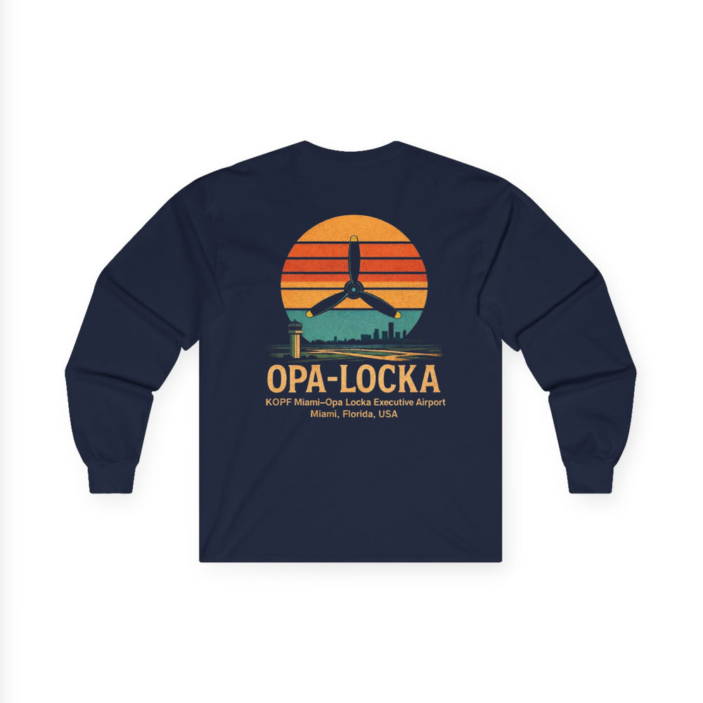 Opa-Locka Sunset Aviation Long Sleeve Tee – KOPF Miami Executive Airport