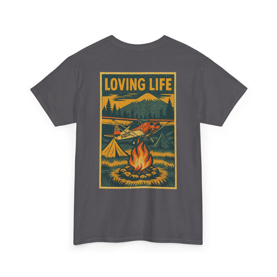 Loving Life Camping Aviation Graphic T-Shirt